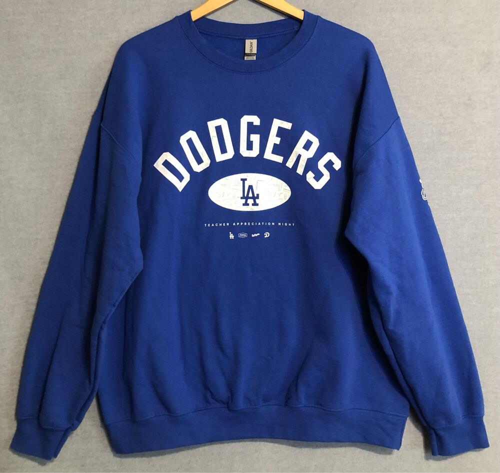 Los Angeles Dodgers Sweatshirt Mens XL Teacher Appreciation SGA Blue MLB Gildan
